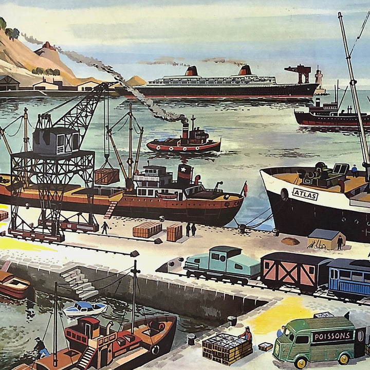 Tableau pédagogique "LE PORT" et "LA CONSTRUCTION DE LA MAISON"