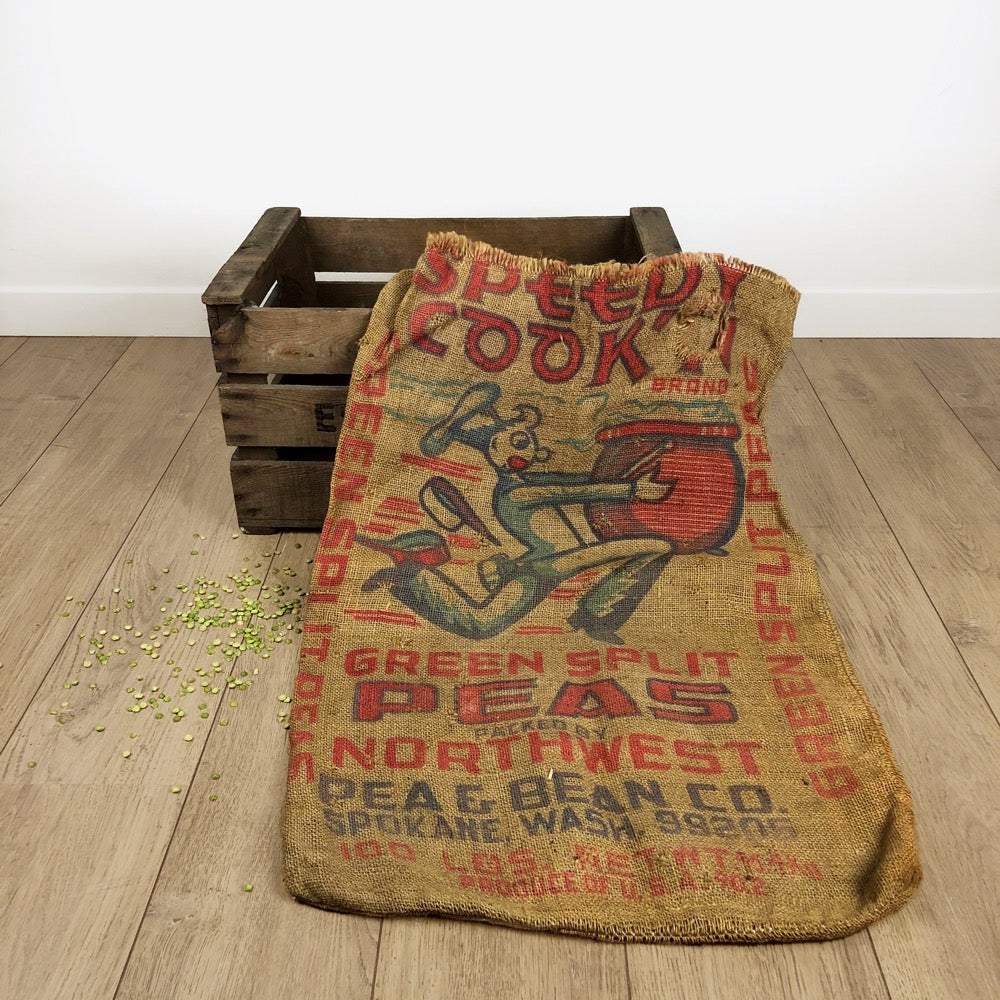 Sac en toile de jute vintage Speedy cook'n USA