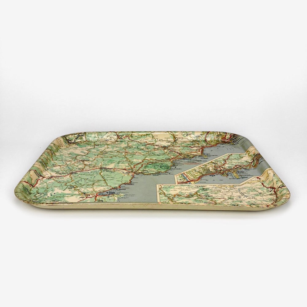 Plateau en fibre de verre des années 50