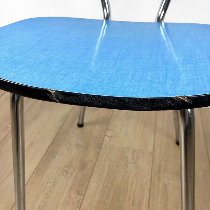 Duo de chaises en Formica bleu ciel
