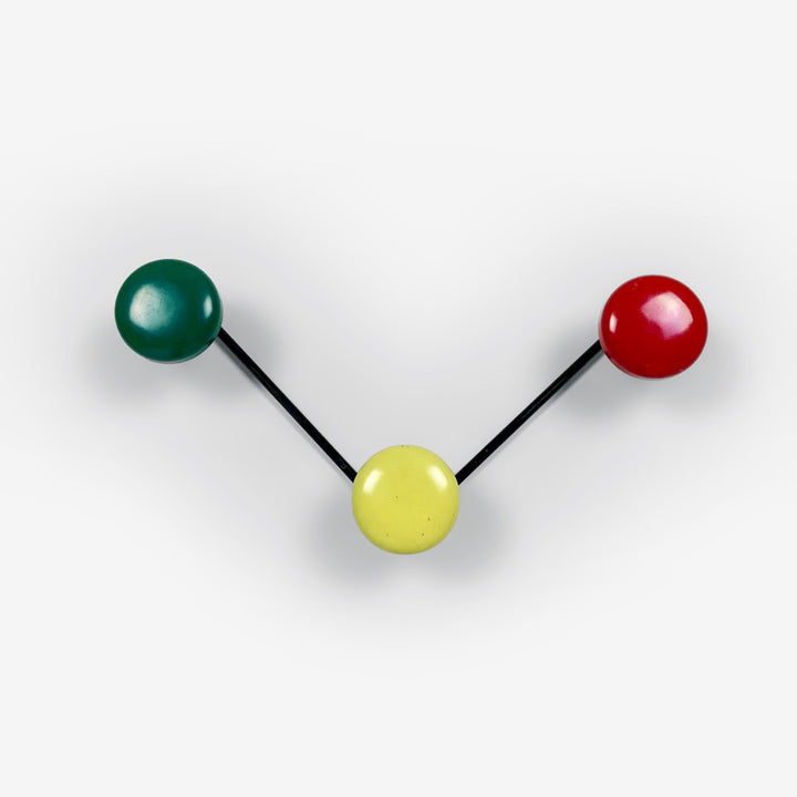 Porte-manteaux triangle coloré années 60