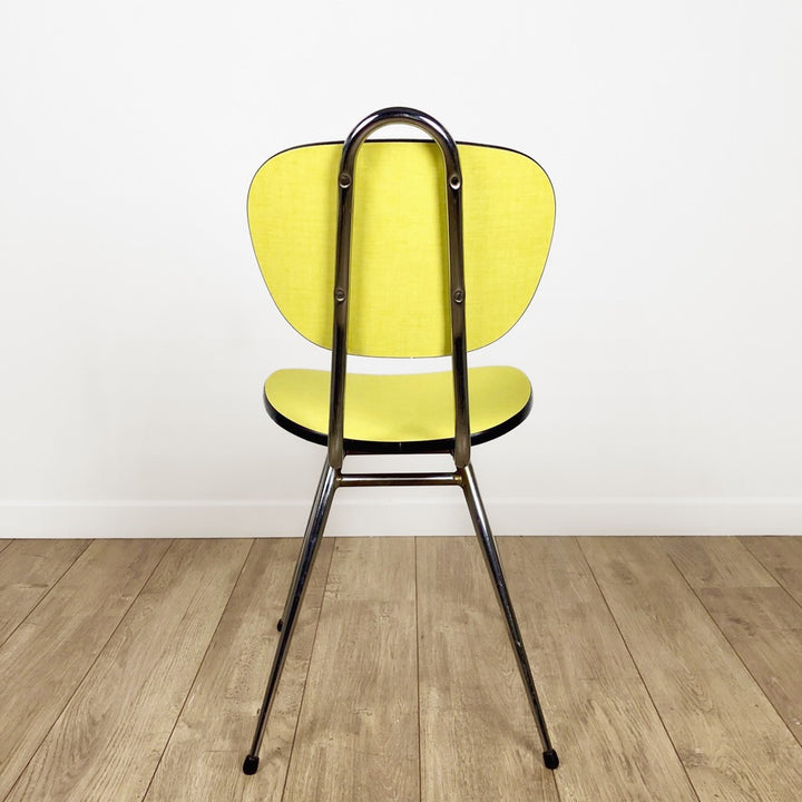 Duo de chaises en Formica jaune