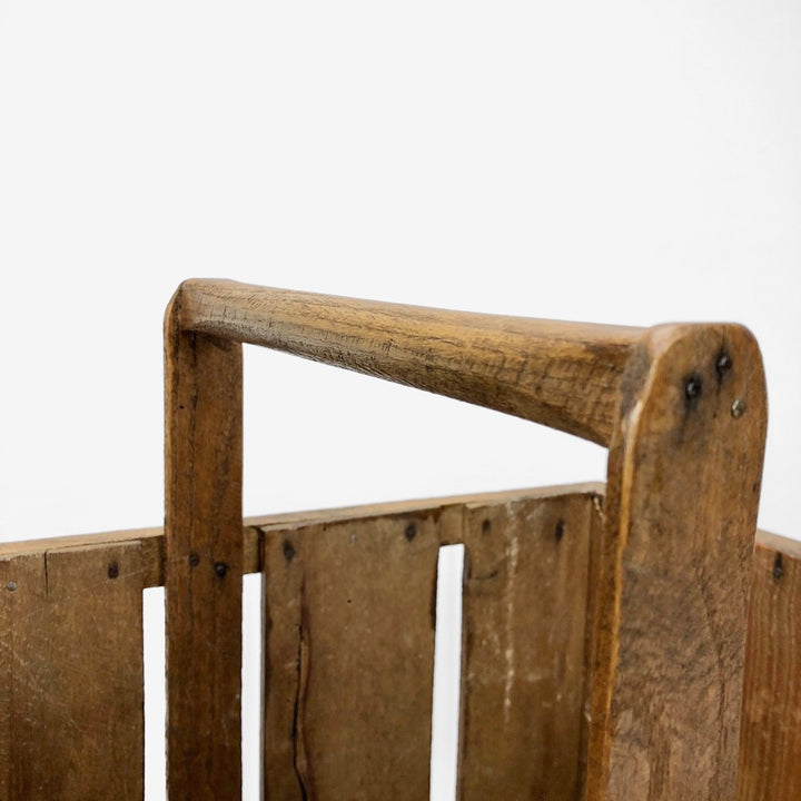 Ancien panier de récolte en bois