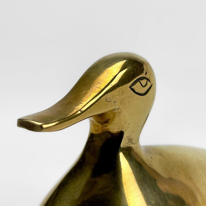 Canard stylisé en laiton vintage