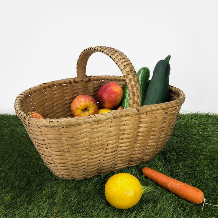 Panier de récolte en éclisse d'osier