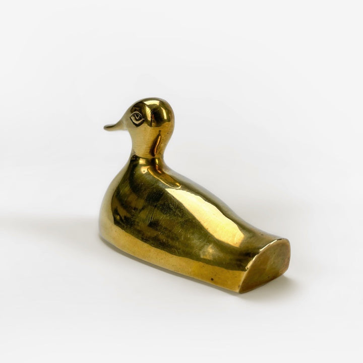Canard stylisé en laiton vintage