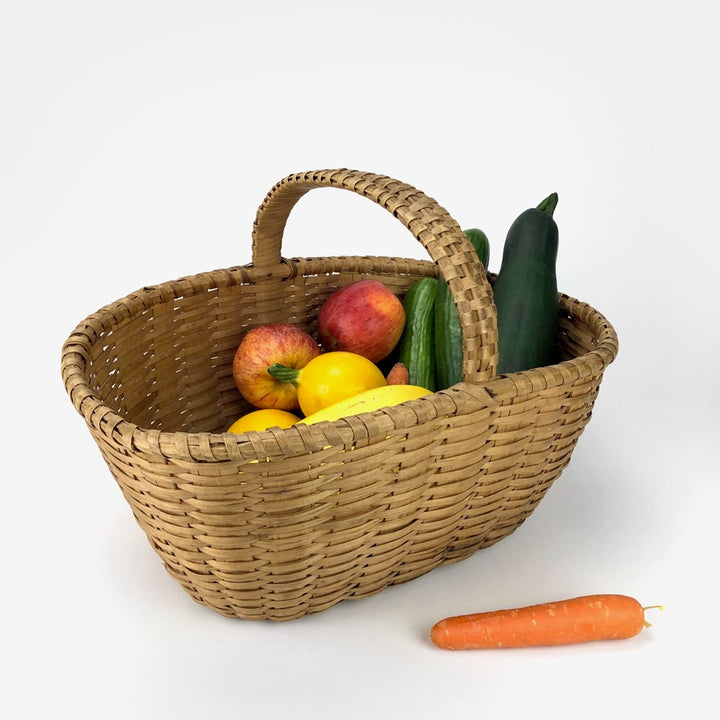 Panier de récolte en éclisse d'osier