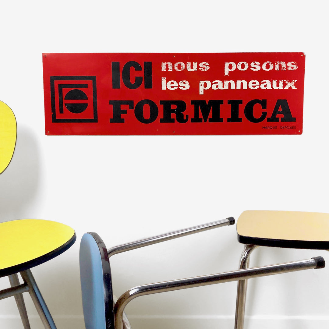 Plaque publicitaire Formica
