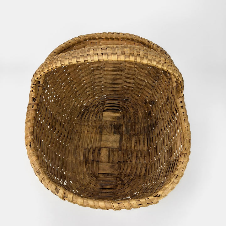 Panier de récolte en éclisse d'osier