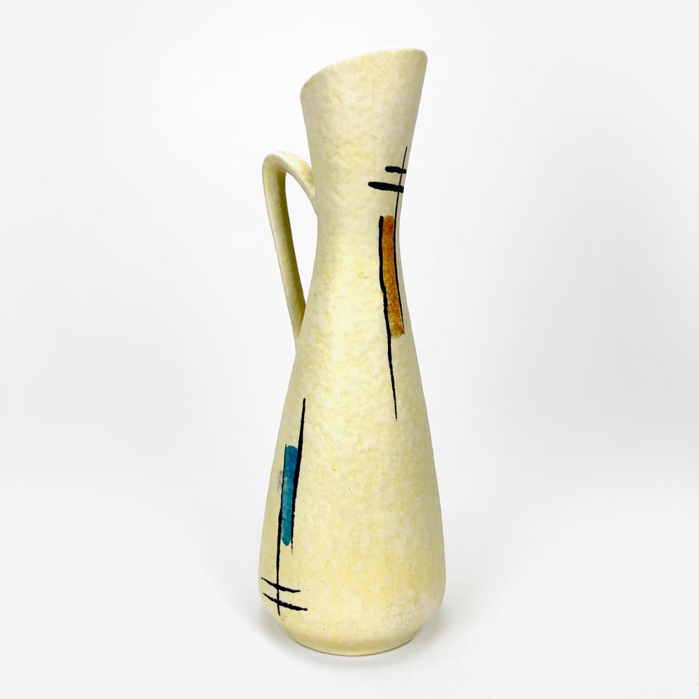 Vase asymétrique graphique Mid-Century