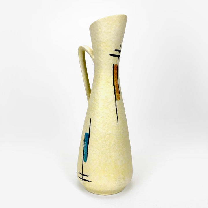 Vase asymétrique graphique Mid-Century