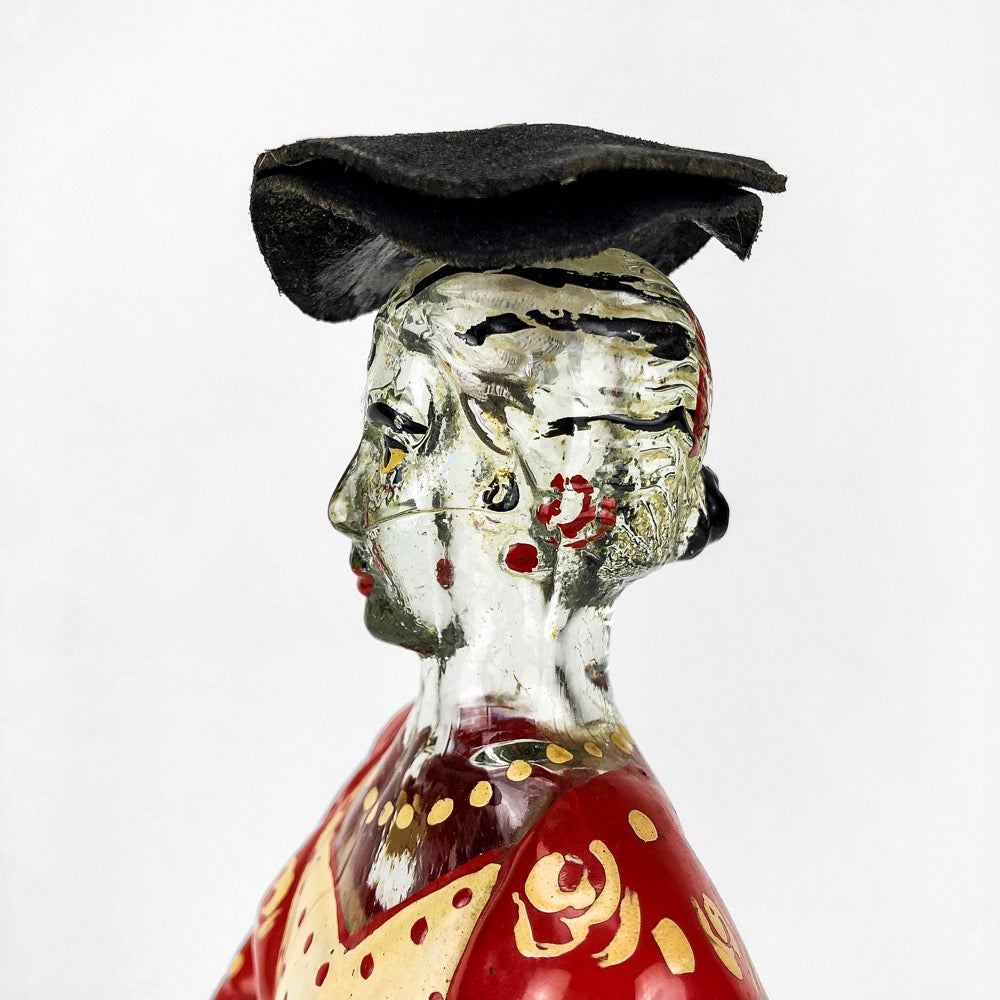 Bouteilles en verre anthropomorphes danseuse de Flamenco et Matador