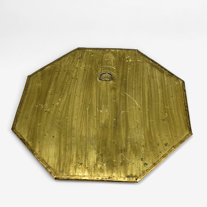 Miroir octogonal en laiton années 80
