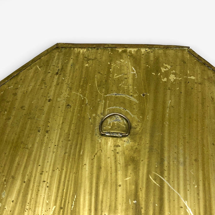 Miroir octogonal en laiton années 80