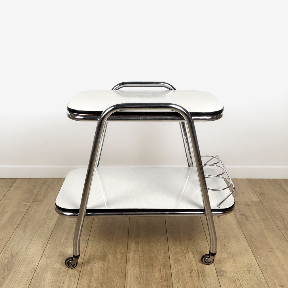 Desserte vintage chrome et Formica années 60