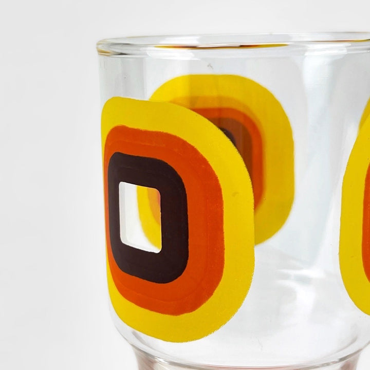 Duo de verre sérigraphies 70's