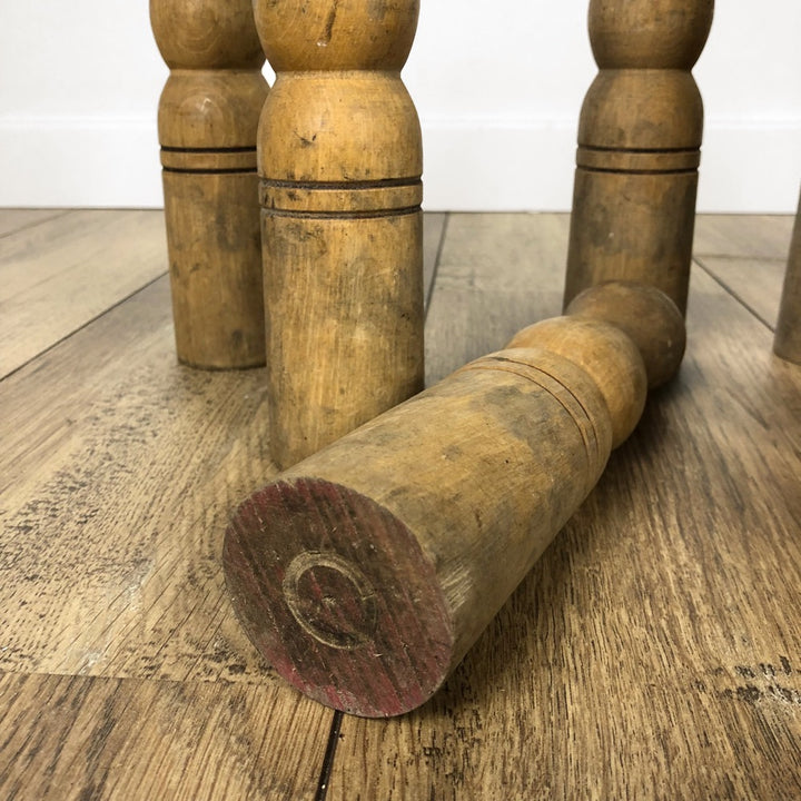 Jeu de quilles en bois des années 50