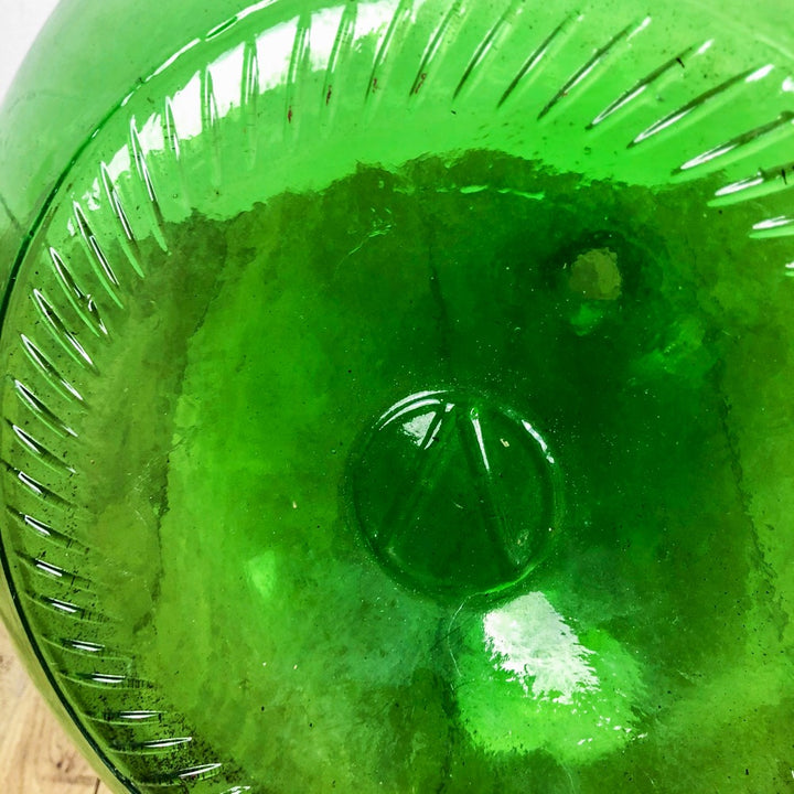 Dame-Jeanne 30 litres verte et sa bonbonnière en bois