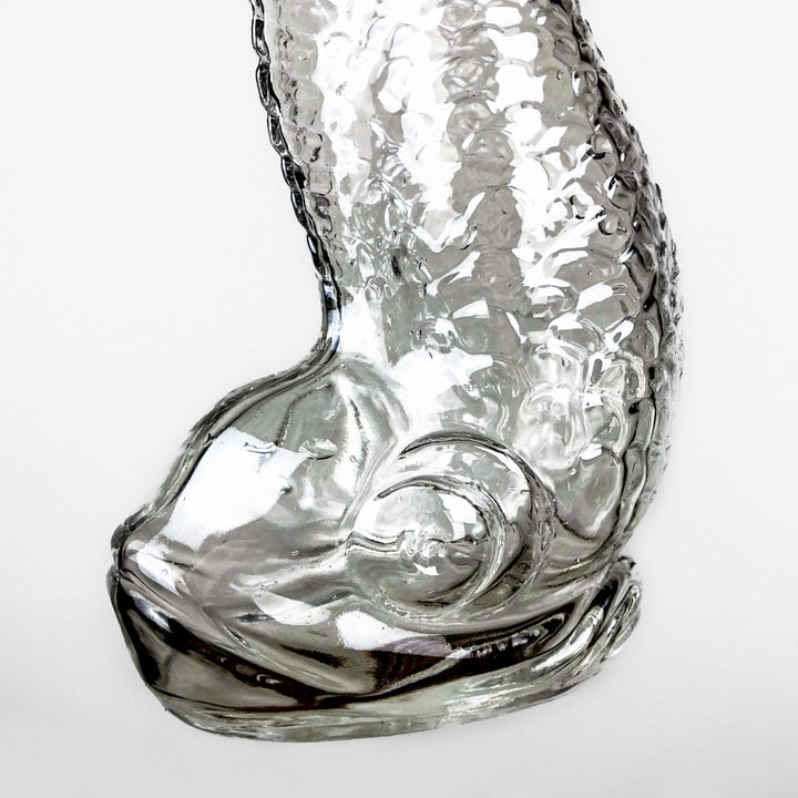 Carafe zoomorphe poisson en verre pressé moulé