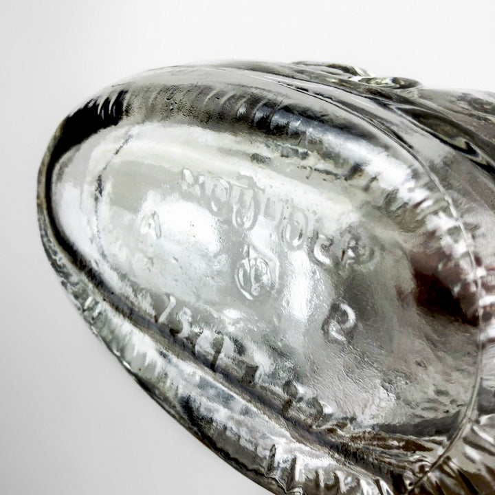 Carafe zoomorphe poisson en verre pressé moulé