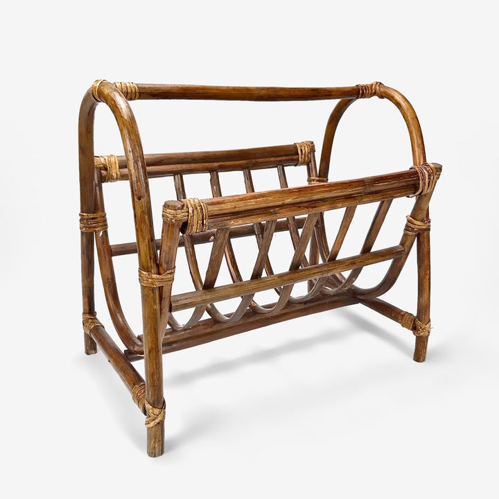 Porte-revues en bambou foncé