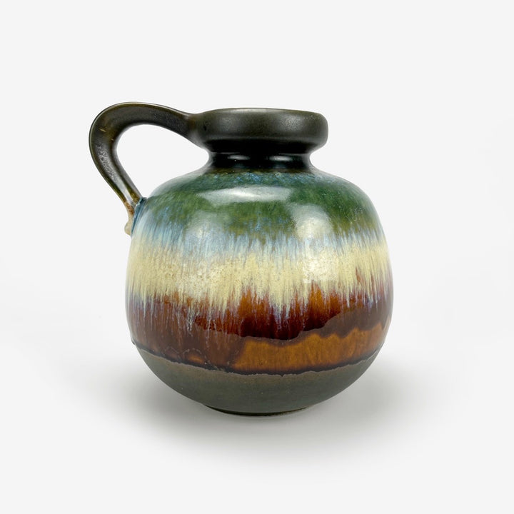 Vase boule "Fat Lava" couleurs d'automne West Germany
