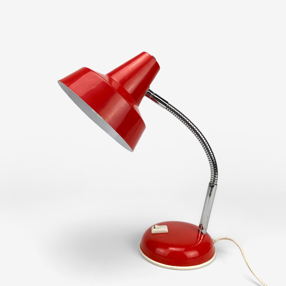 Lampe cocotte rouge 70's
