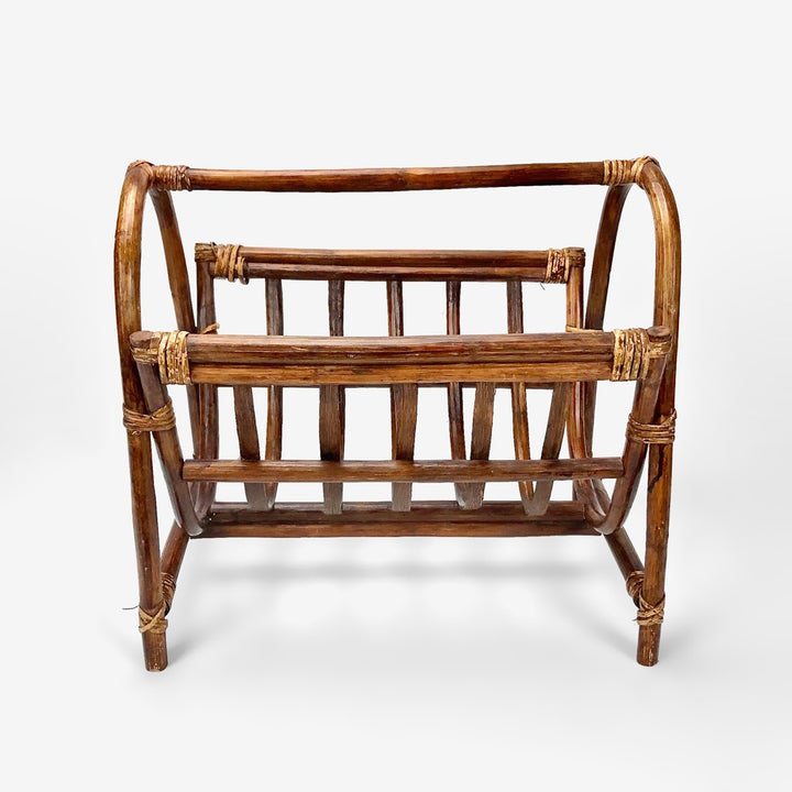 Porte-revues en bambou foncé