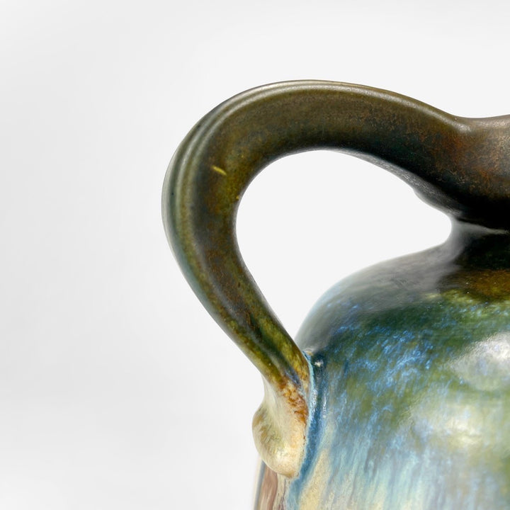 Vase boule "Fat Lava" couleurs d'automne West Germany
