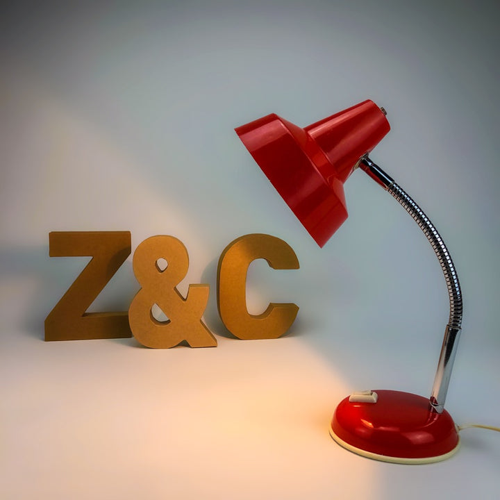 Lampe cocotte rouge 70's