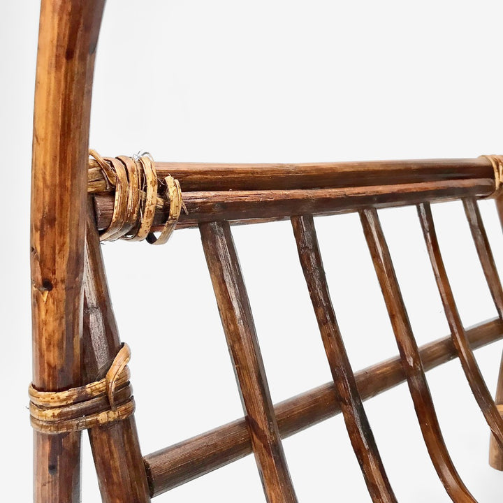 Porte-revues en bambou foncé