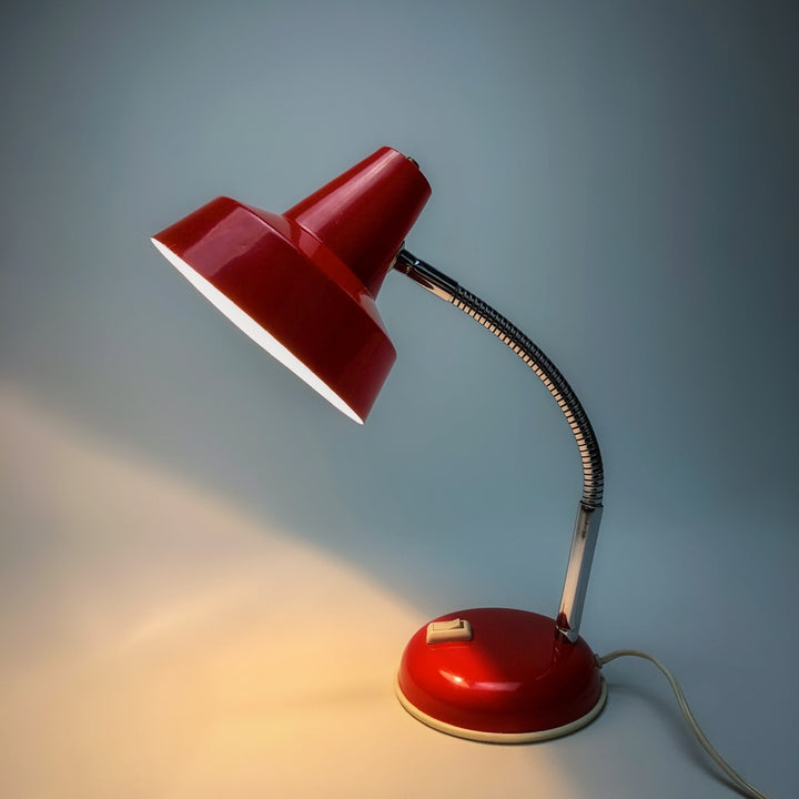 Lampe cocotte rouge 70's