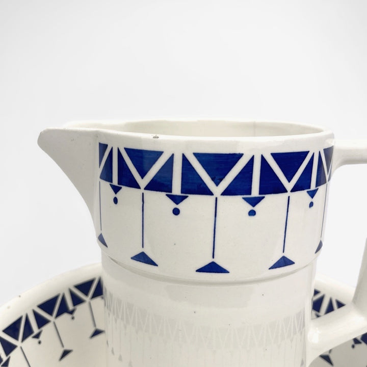 Ensemble de toilette broc et vasque Art Déco Burg