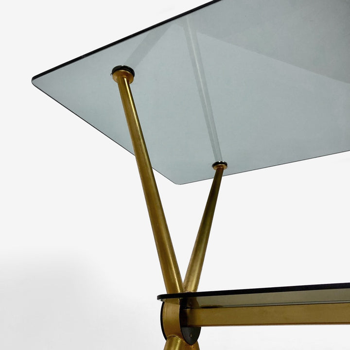 Desserte design verre fumé