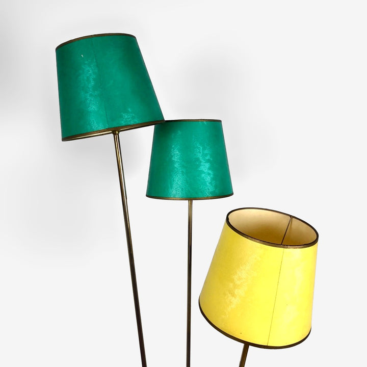 Guéridon lampadaire à trois feux années 50