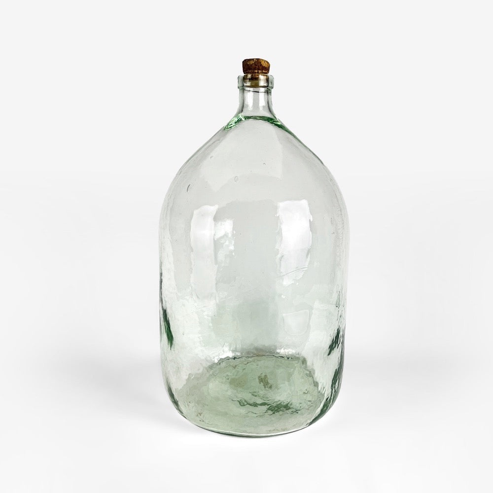 Dame-Jeanne transparente cylindrique verre moulé 30 l