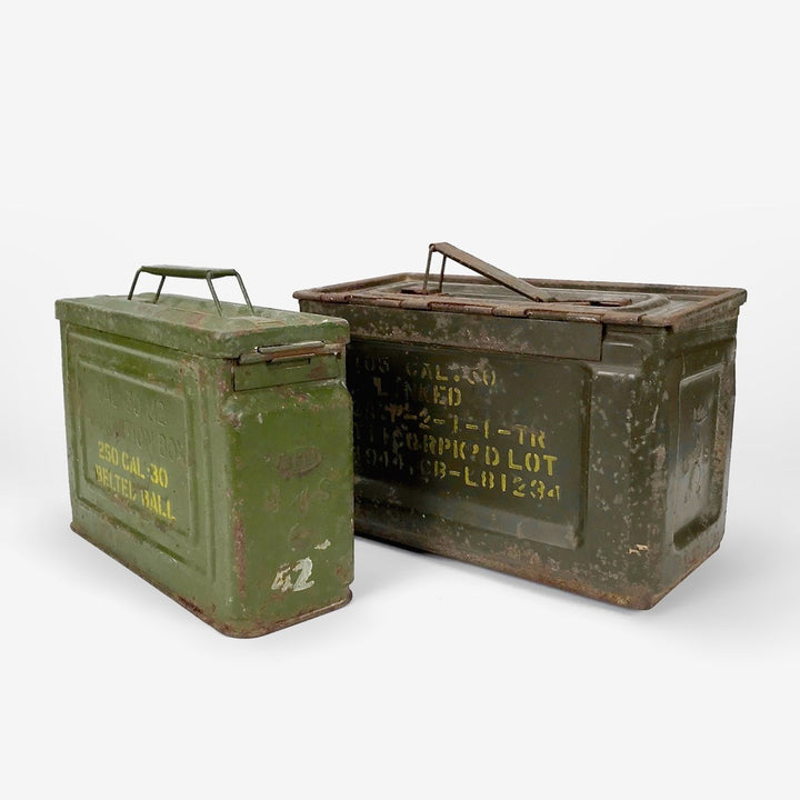 Duo de caisses à munitions US Army en métal