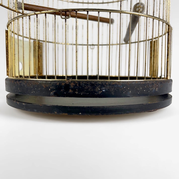 Cage à oiseau dorée à l'or fin A.Fay & Co 1950