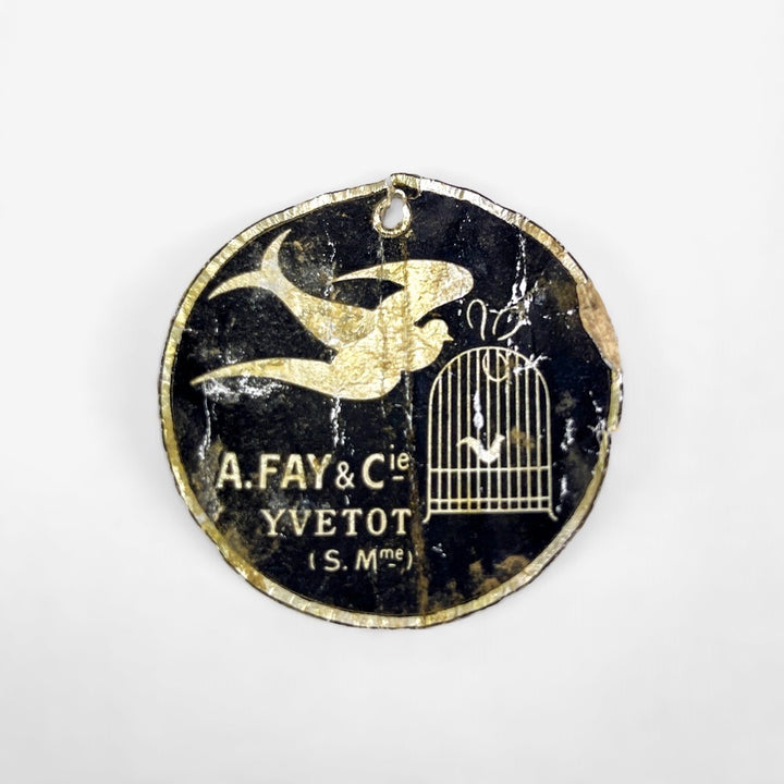 Cage à oiseau dorée à l'or fin A.Fay & Co 1950