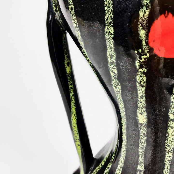 Vase asymétrique noir et palette couleur années 50