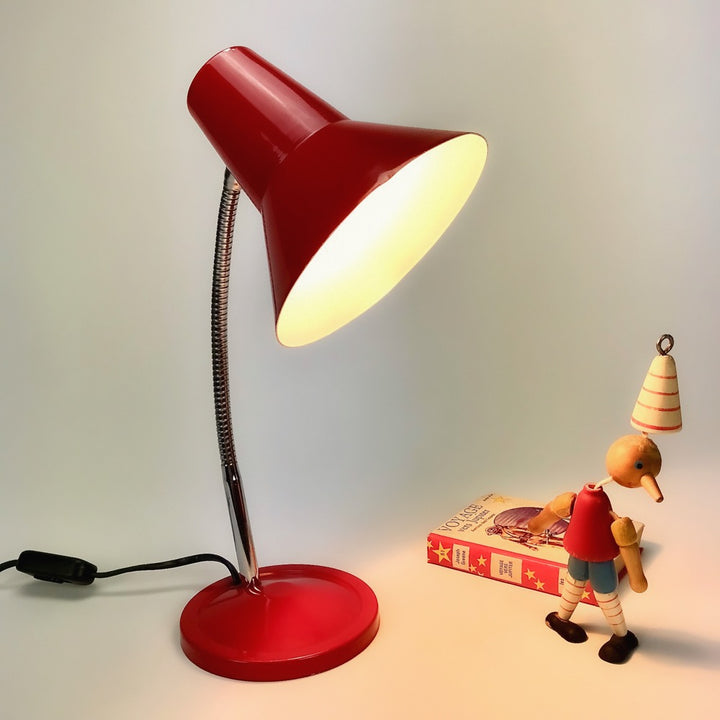 Lampe à poser cocotte rouge