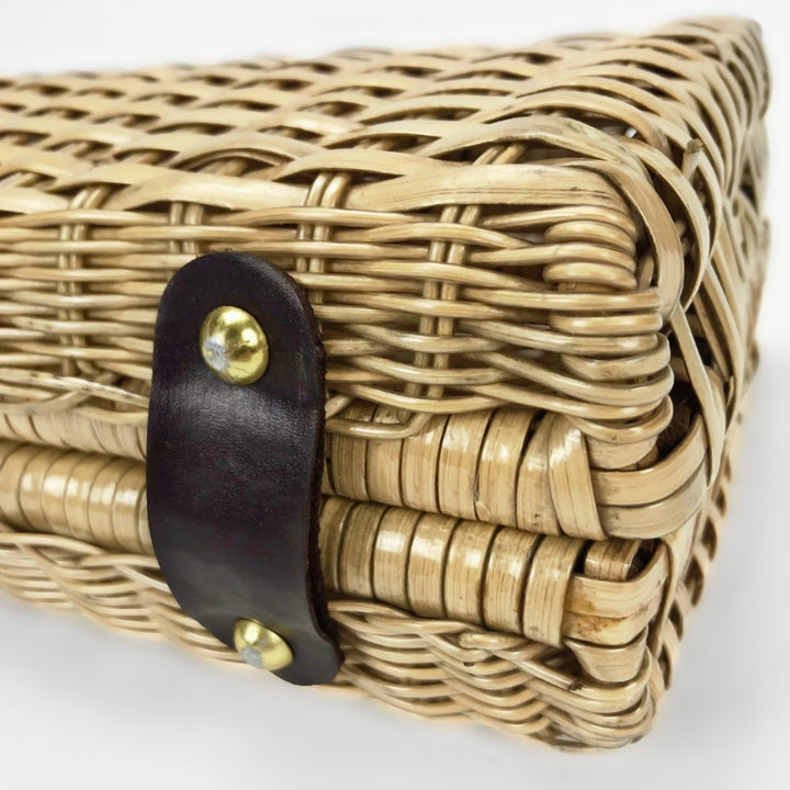 Mini valisette sac à main en osier tressé