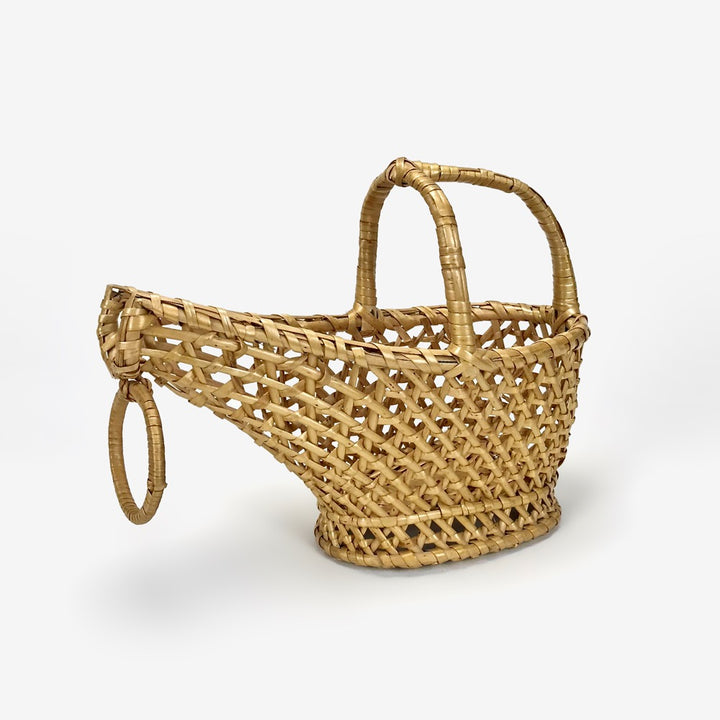 Porte-bouteille en osier tressé