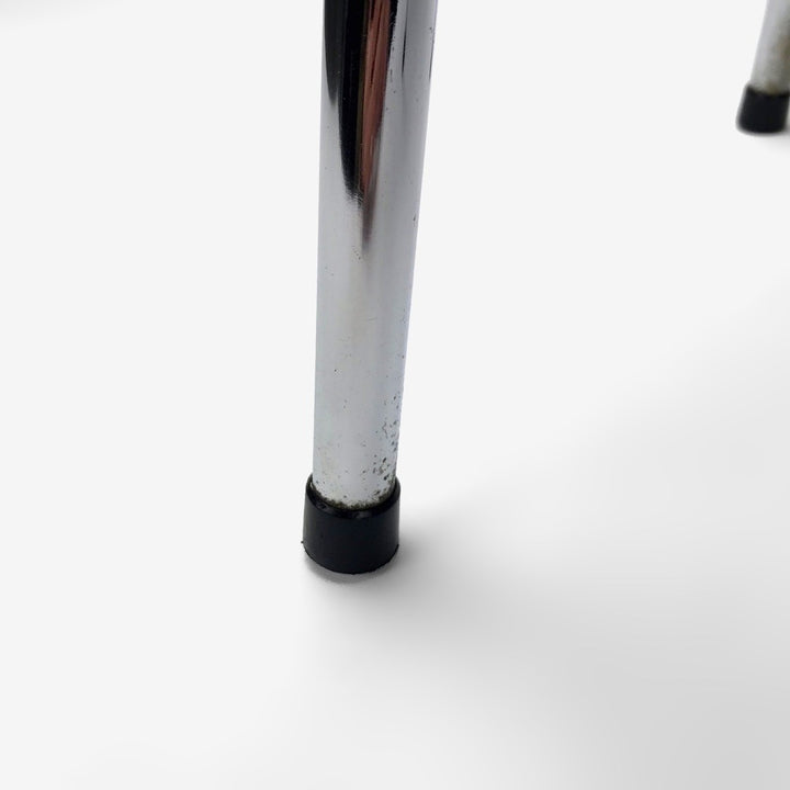 Paire de tabourets en Formica blanc