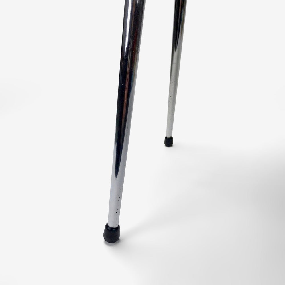 Paire de tabourets en Formica blanc