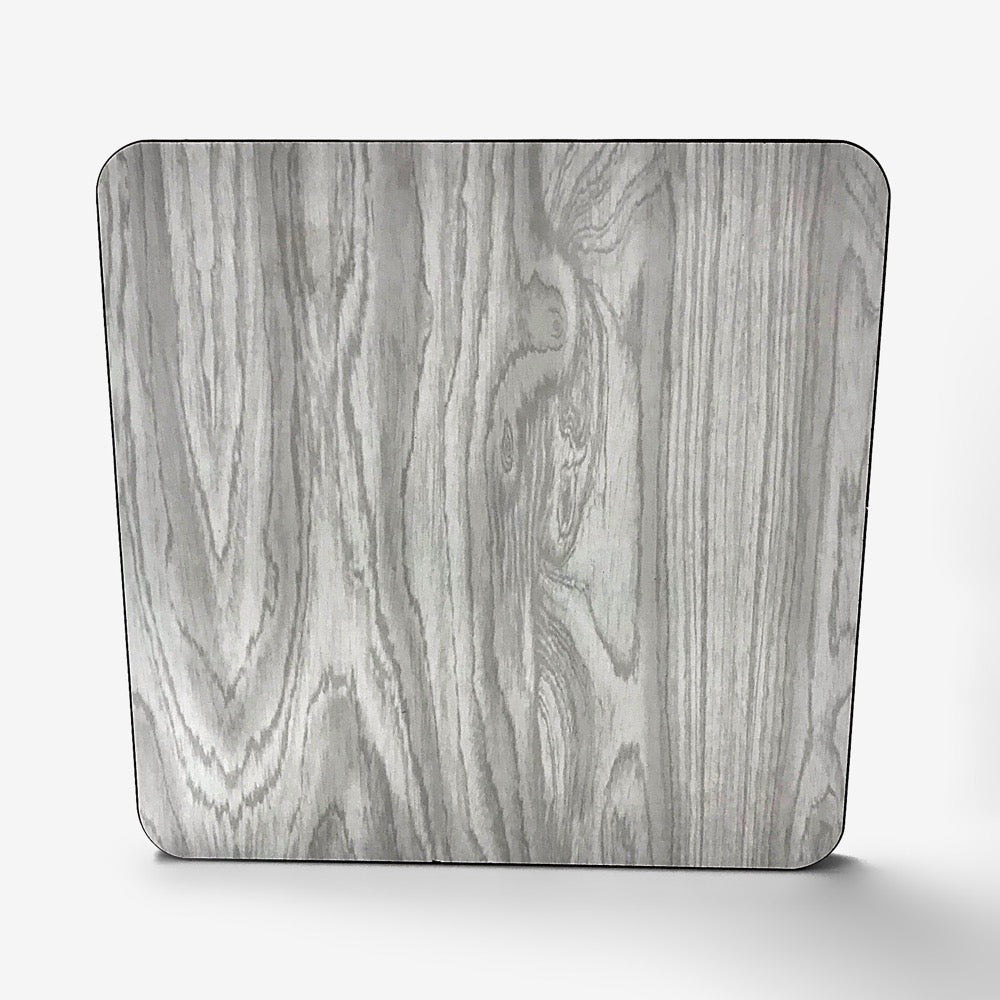 Paire de tabourets en Formica blanc