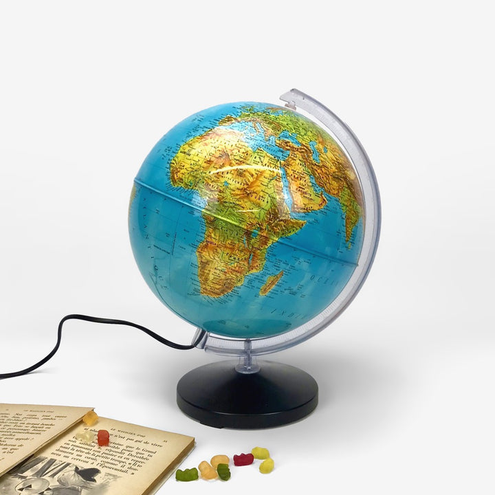 Globe terrestre lumineux des années 70