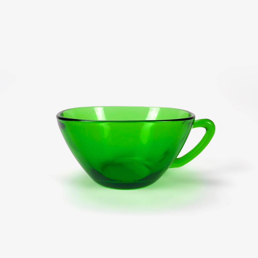 Tasses et soucoupes Vereco vert émeraude