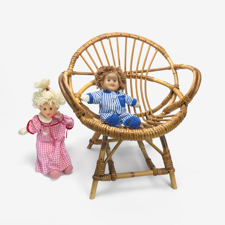 Fauteuil corbeille en rotin pour enfants