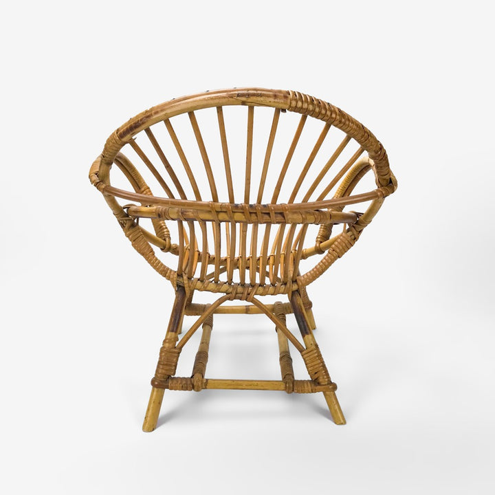 Fauteuil corbeille en rotin pour enfants